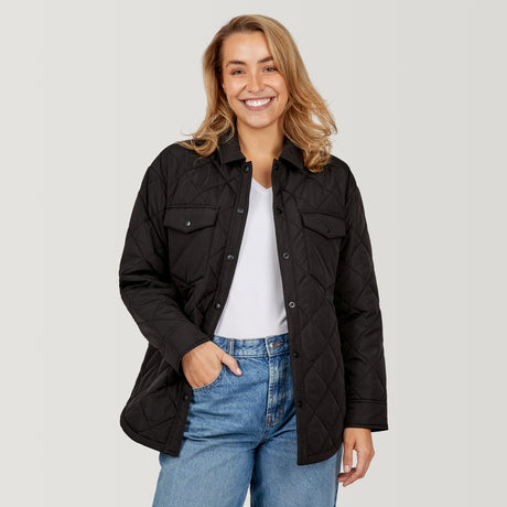 Women's Trailblazer Quilted Shacket - Black - S #color_black