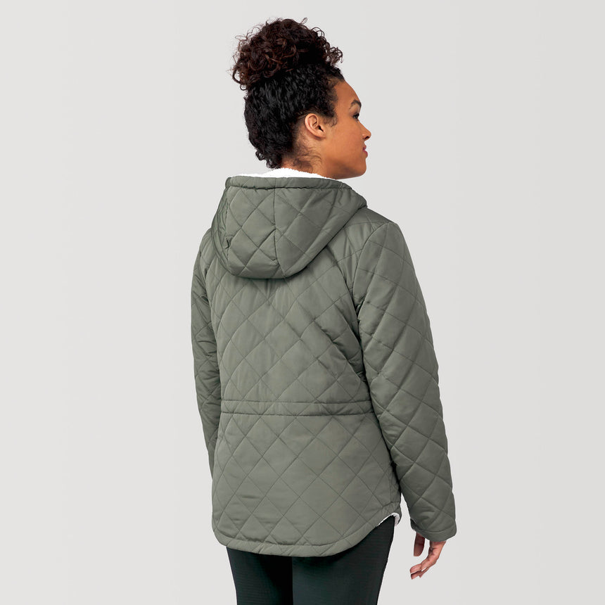 [Alexis is 5’6” wearing a size Small.] Women's Switch It Up Cloud Lite Reversible Jacket - S - Vine #color_vine