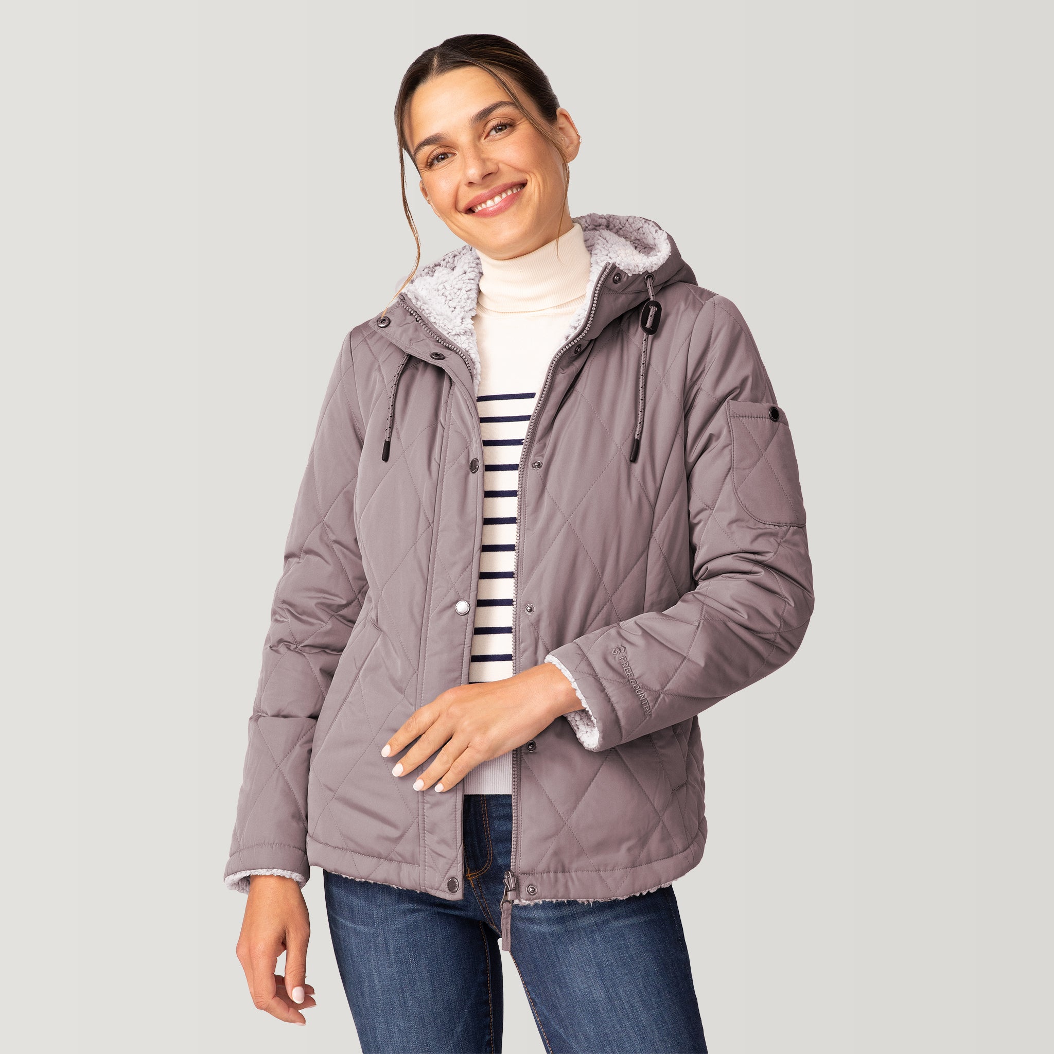 Free country puffer jacket women's online