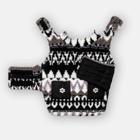 Reversible Sherpa Dog Jacket - Black - #color_black