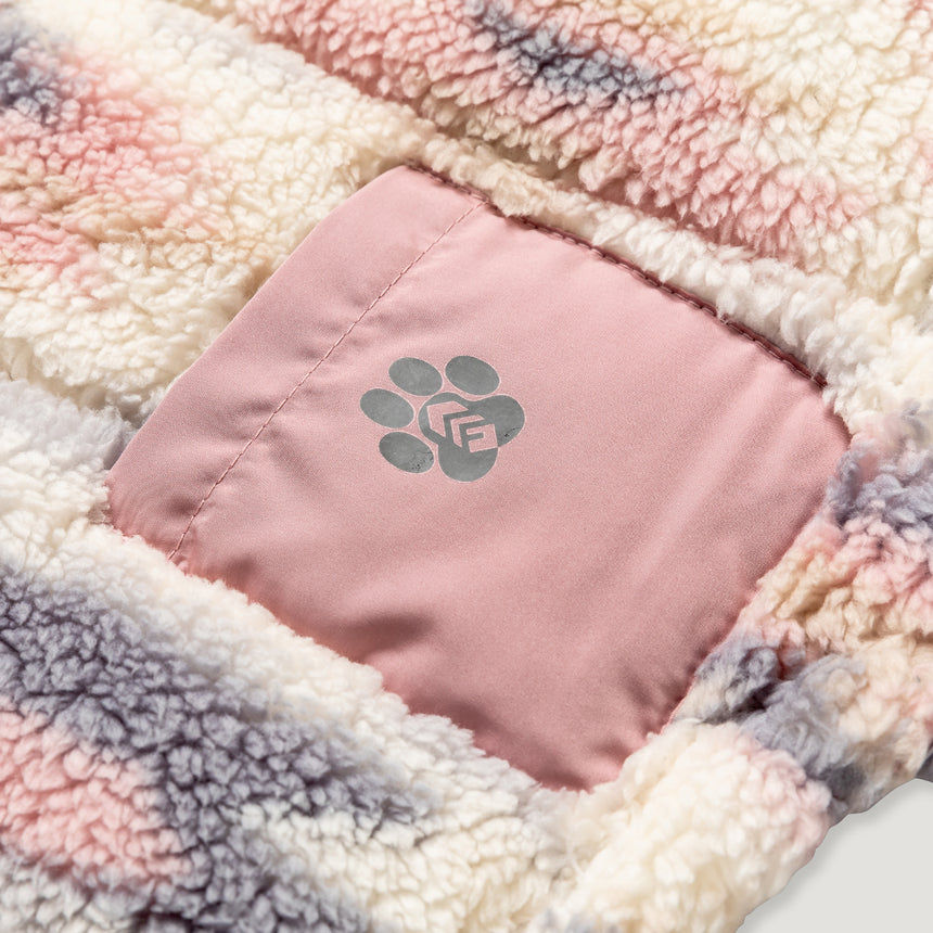 Reversible Sherpa Dog Jacket - Cameo Pink - #color_cameo_pink