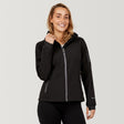 [Chelsea is 5'11.5" wearing a size Small.] Women's Aeris II Super Softshell® Jacket - Black - S #color_black