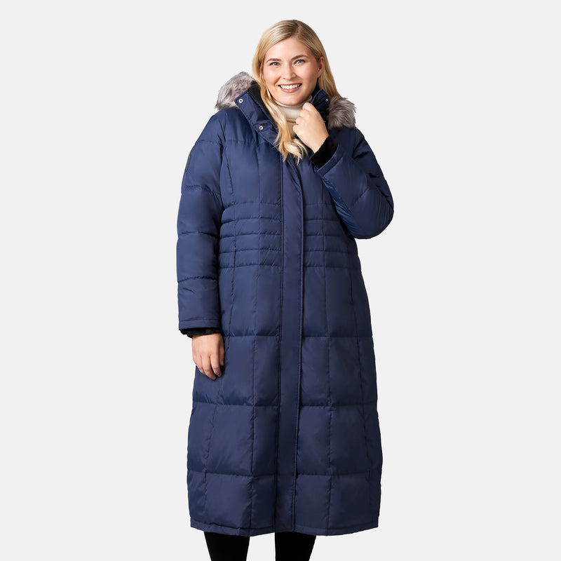 Free Country Women's Plus Size Full Length Splendor Down Jacket Mocha 2X Free Country Women's Plus Size Full Length Splendor Down Jacket Mocha 2X