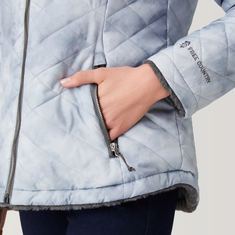 Women’s FreeCycle® Cloud Lite II Reversible Jacket - Silver Chip - S 