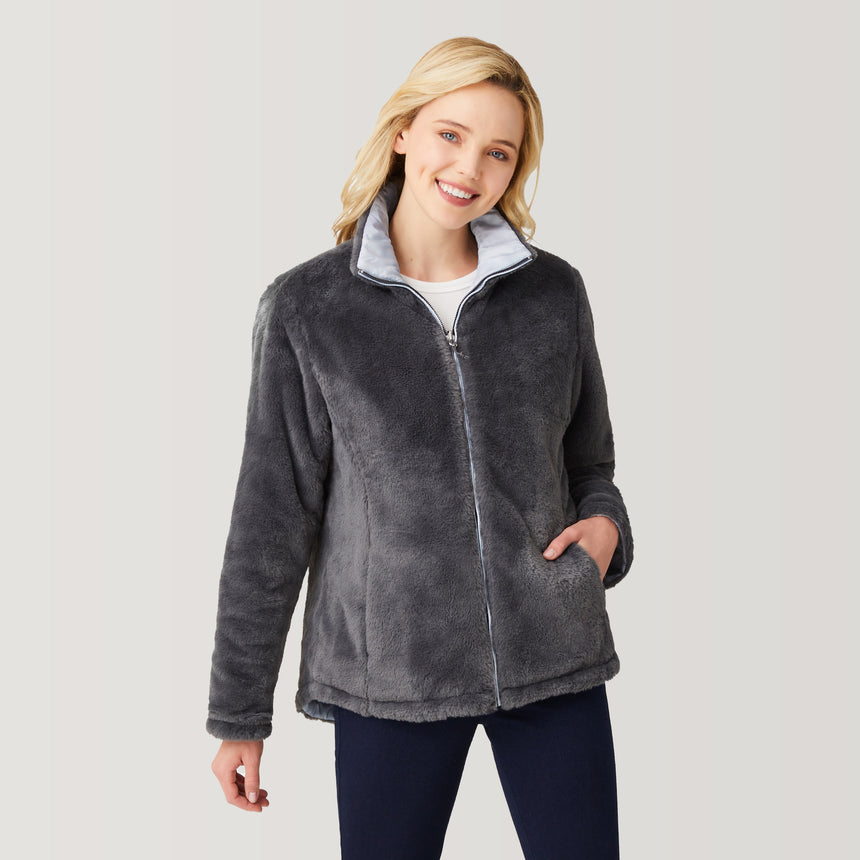 Women’s FreeCycle® Cloud Lite II Reversible Jacket - Silver Chip - S #color_silver-chip