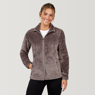 Women's Cable Braided Butter Pile® Jacket - Taupe Chill - S #color_taupe-chill