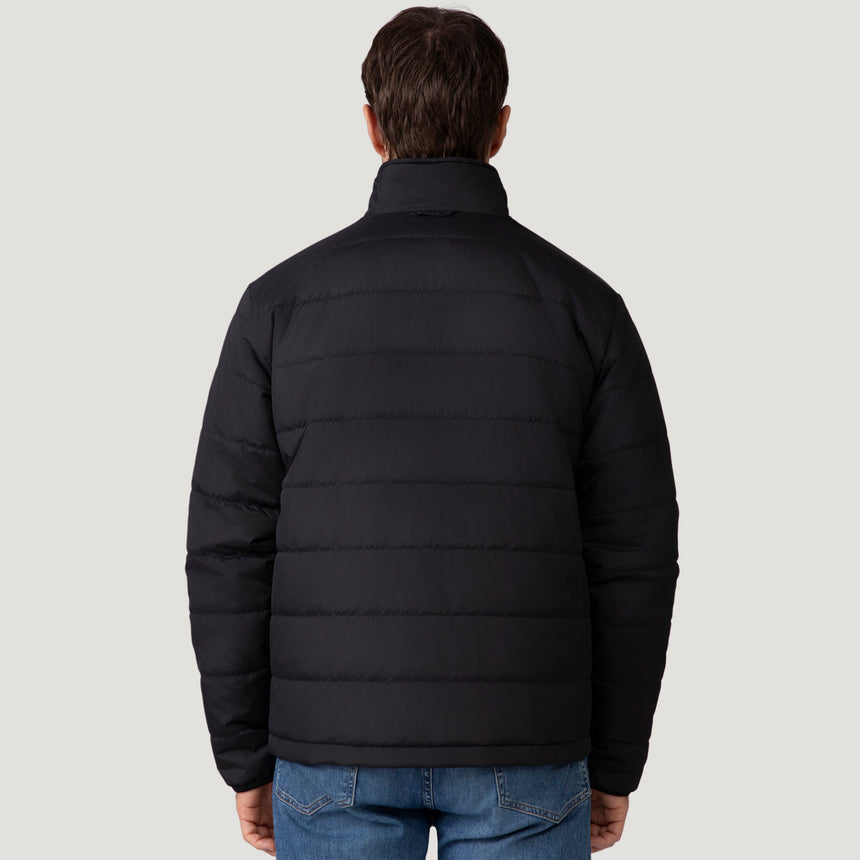 [Vince is 6'1" wearing a size Medium.] Men's Atalaya III 3-in-1 Systems Jacket - Navy #color_navy