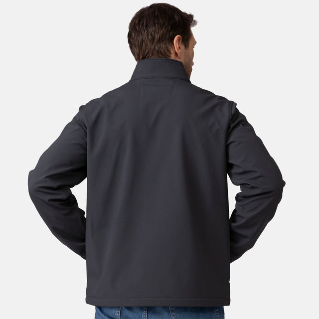[Vince is 6’1” wearing a size Medium.] Men's Lanier Super Softshell® Jacket - Coal - M #color_coal