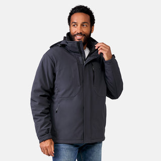 [Jonathan is 6’1” wearing a size Medium.] Men's Atalaya III 3-in-1 Systems Jacket - Deep Charcoal - M #color_deep-charcoal