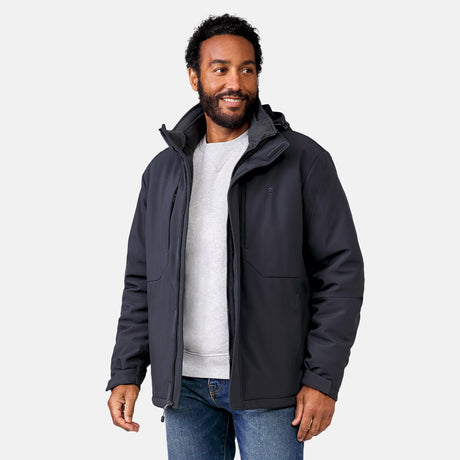 [Jonathan is 6’1” wearing a size Medium.] Men's Atalaya III 3-in-1 Systems Jacket - Deep Charcoal - M #color_deep-charcoal