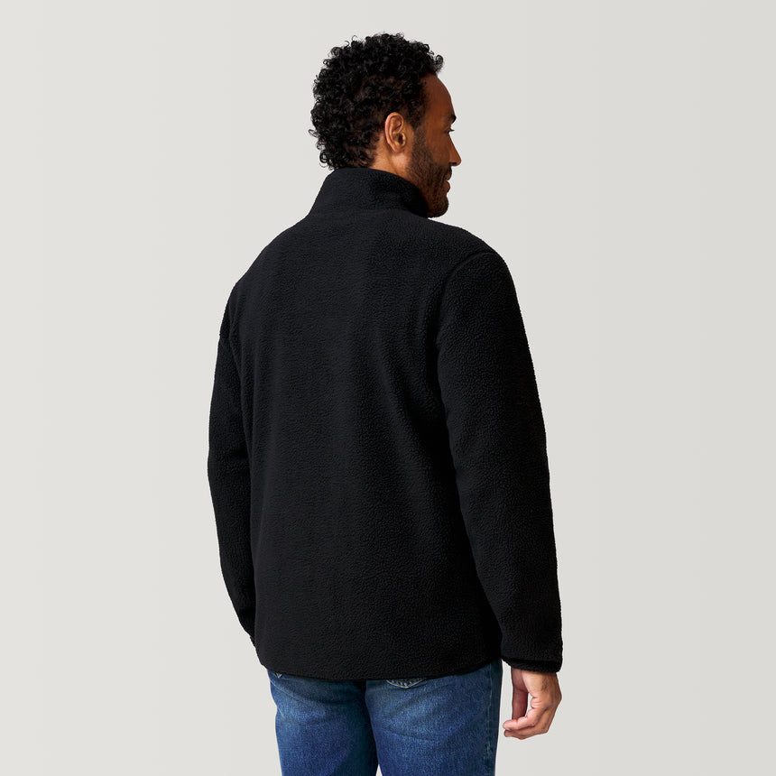 [Jonathan is 6'1" wearing a size Medium.] Men's Lofty Sherpa Jacket - Black - M #color_black