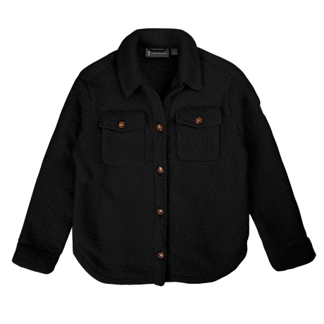 Women's Sherpa Shacket - Black - S #color_black