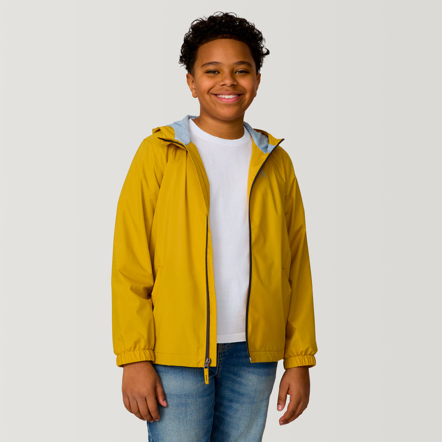 Boys' Easy Hiking Windshear Jacket - M – GOLD #color_gold