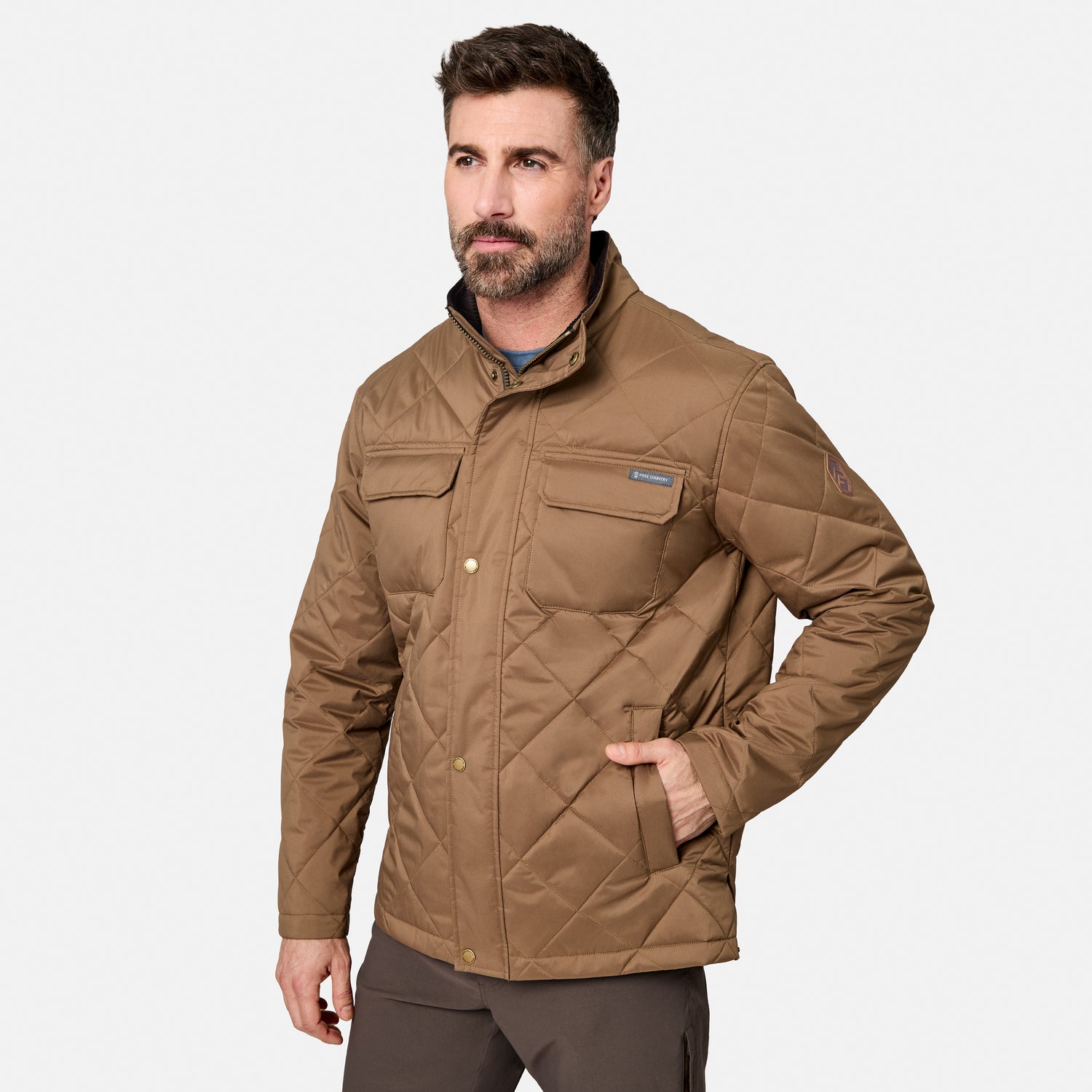 Men's Quilted Snap Front Barn Jacket