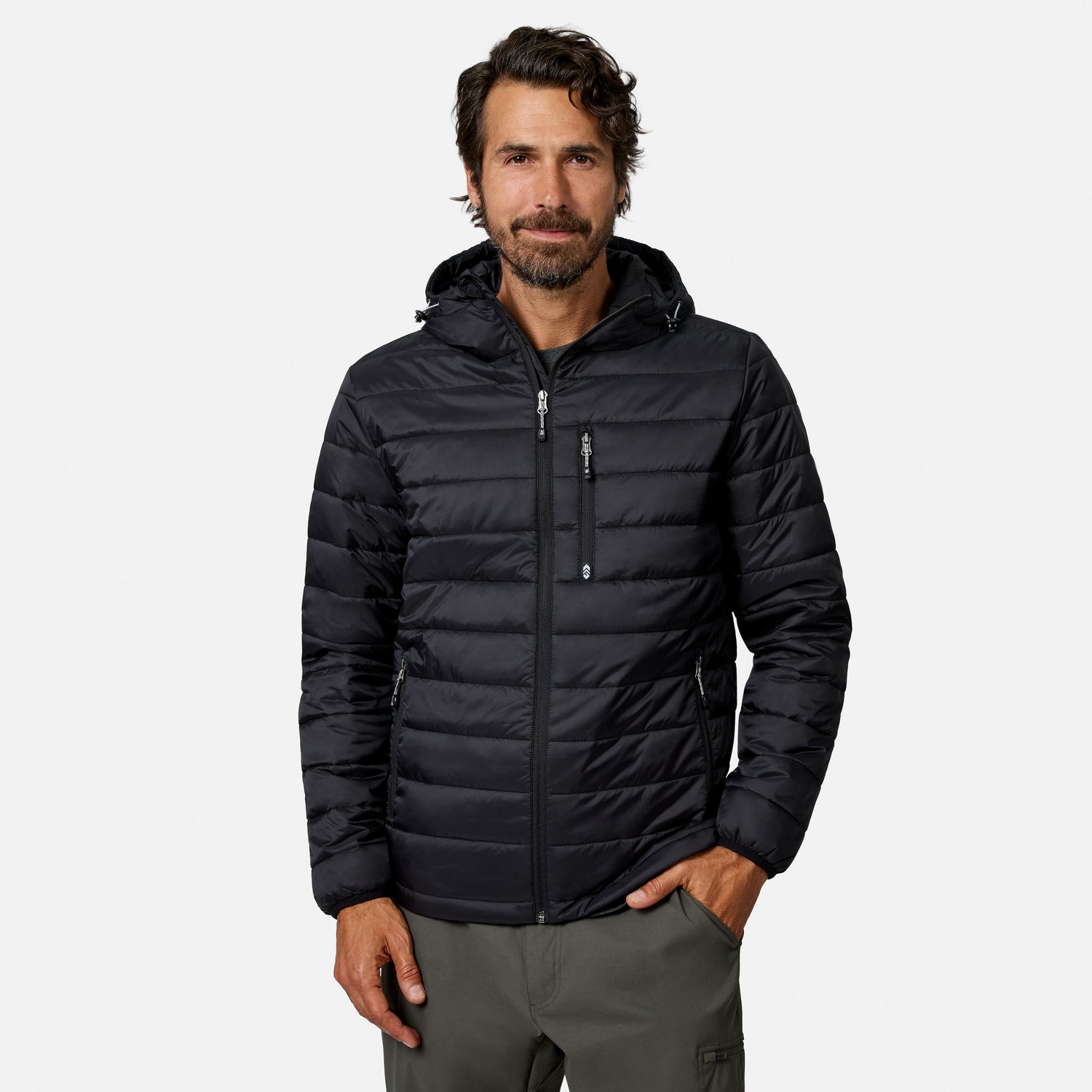 Men's Classic Solid Puffer Jacket