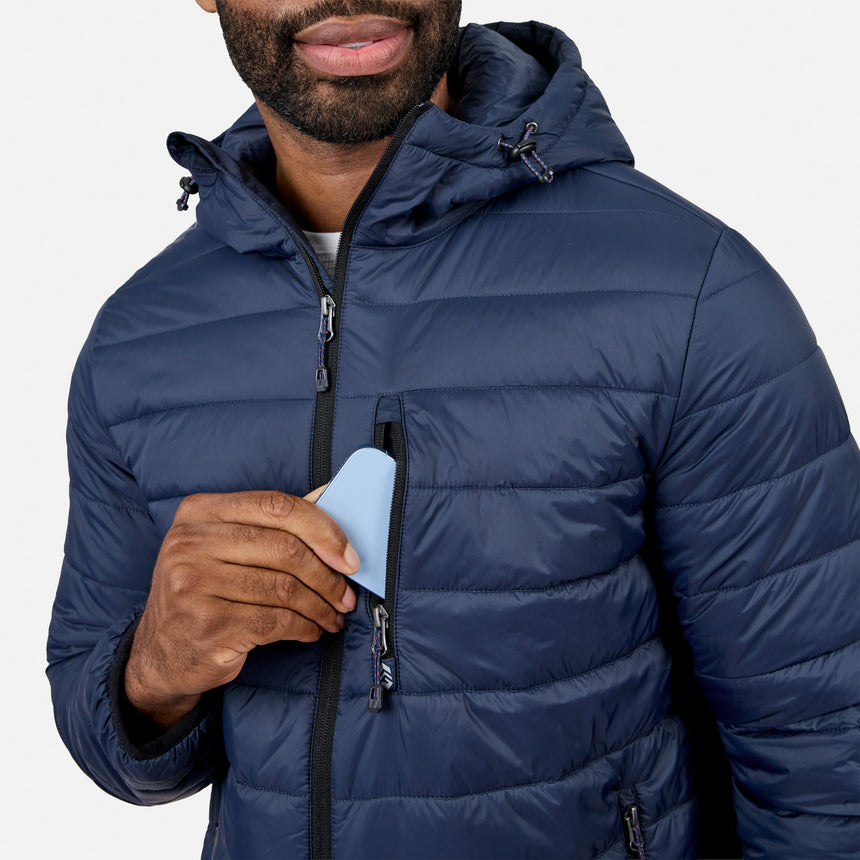 Men's Classic Solid Puffer Jacket