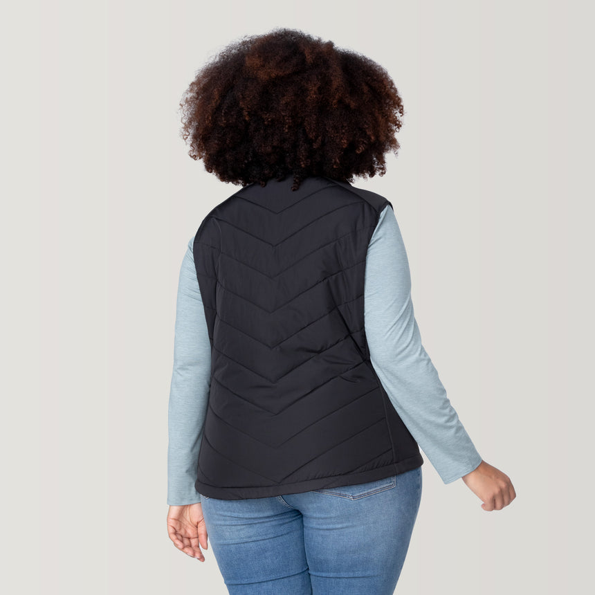 Women's Plus Size Quilted Hybrid Vest