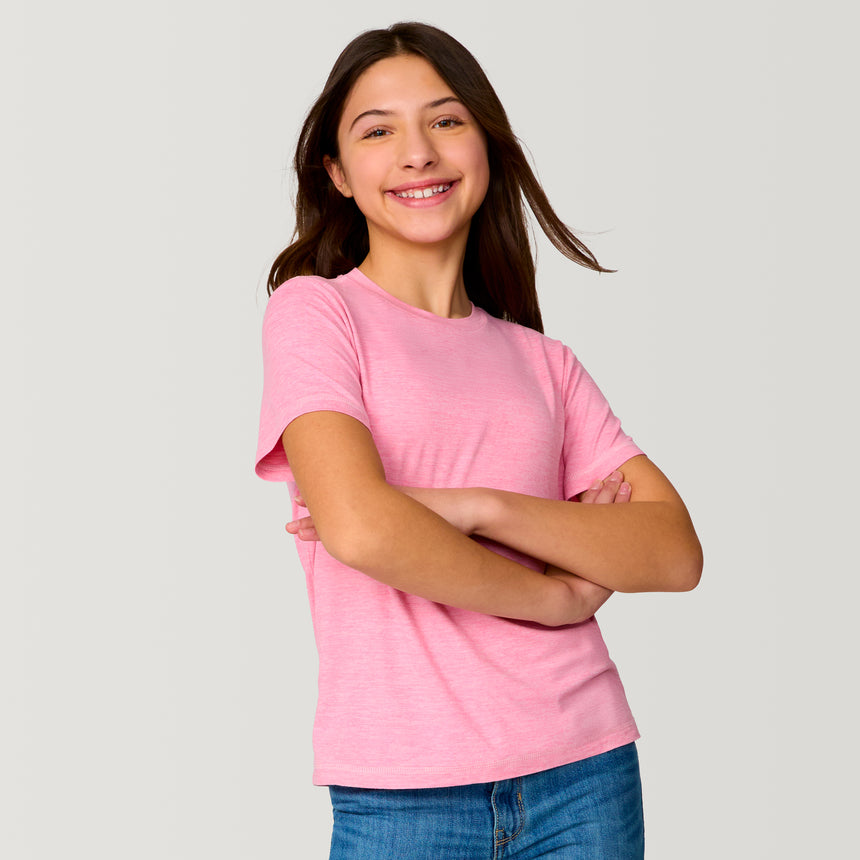 Girls' Microtech® Crew Neck Shirt