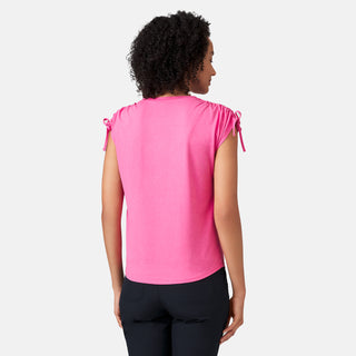 [Victoria is 511" wearing a size Small.] Womens Microtech® Chill Dolman Sleeve Top - S - Coral #color_coral