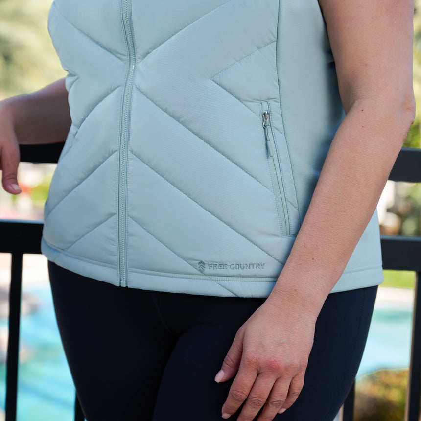 Women's Plus Size Quilted Hybrid Vest