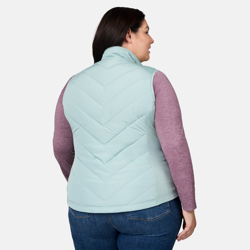Women's Plus Size Quilted Hybrid Vest