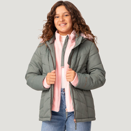 Girls' Bib Puffer Jacket