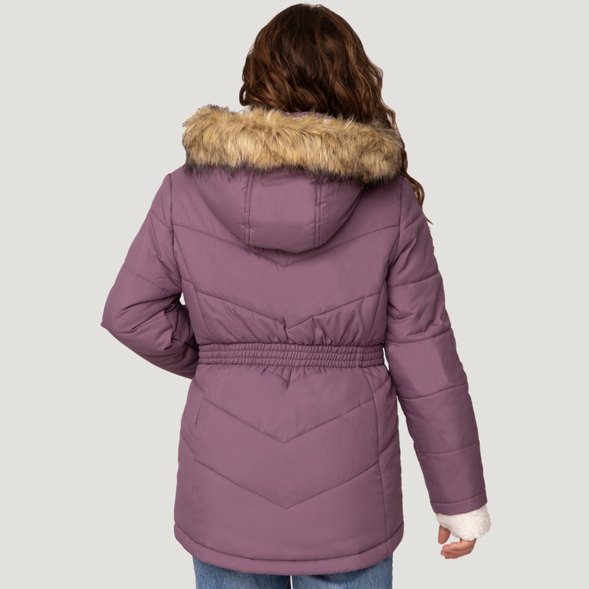 Girls' Long Bib Puffer Jacket