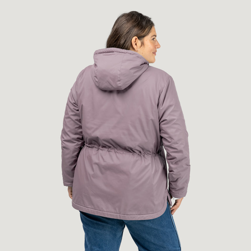 [Model is wearing a size 1X.] Women's Plus Size Cascade Windshear Jacket - 1X - Taupe #color_taupe