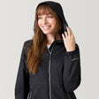 [Melanie is 5’8.5” wearing a size Small.] Women's Outland Windshear Jacket - S - Black #color_black