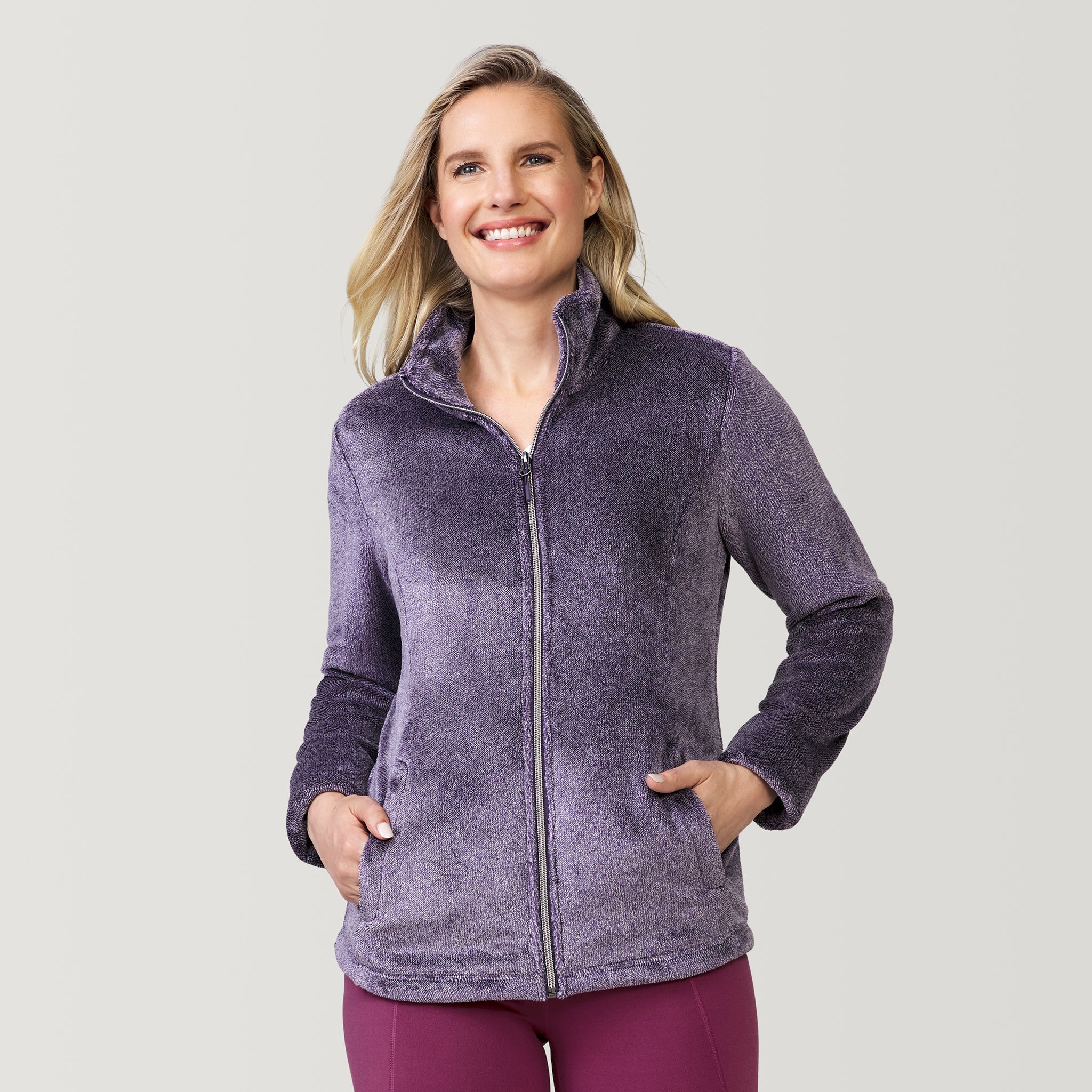 Women s Outbound Heather Butter Pile Fleece Jacket Free Country