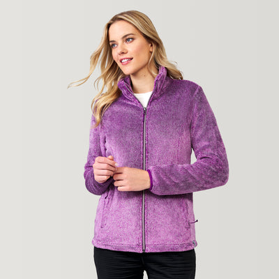Women's Outbound Heather Butter Pile® Fleece Jacket - Merlot - S #color_merlot