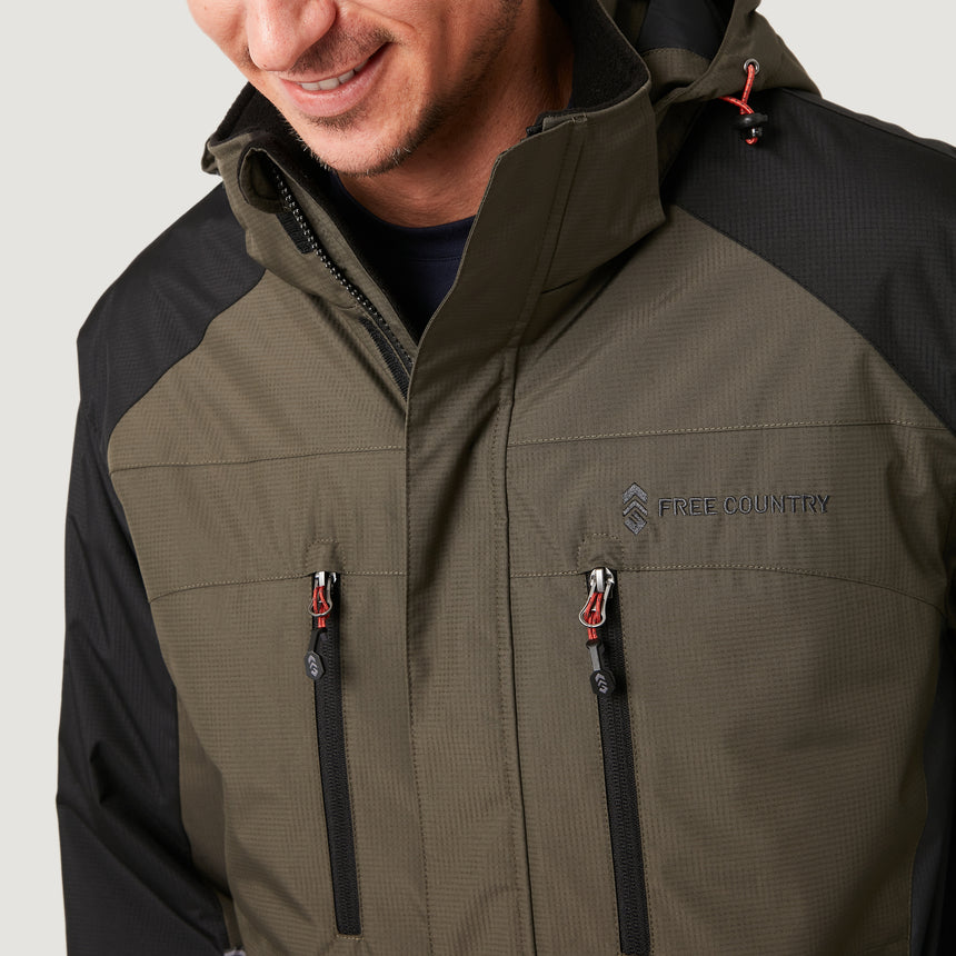 Men's Big and Tall Crest Rip Stop Jacket