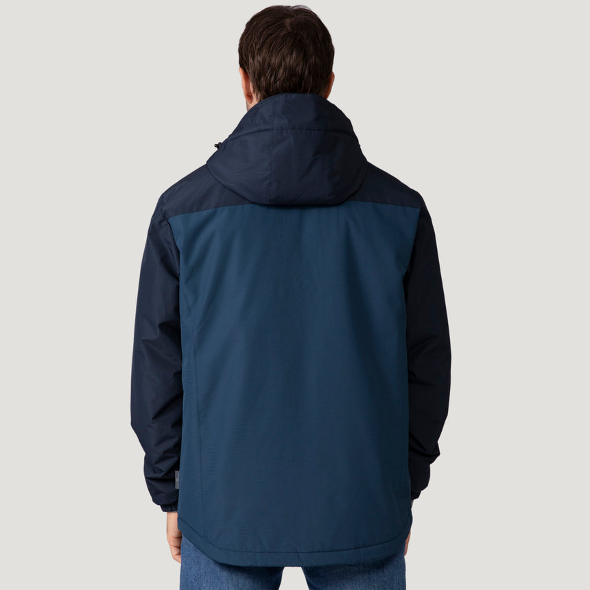 [Vince is 6'1" wearing a size Medium.] Men's Arvon Mid Weight Jacket - Ocean #color_Ocean