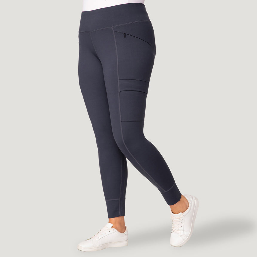 [Model is wearing a size 1X.] Women's Plus Size Trail 2 Town Legging - 1X - Charcoal #color_charcoal