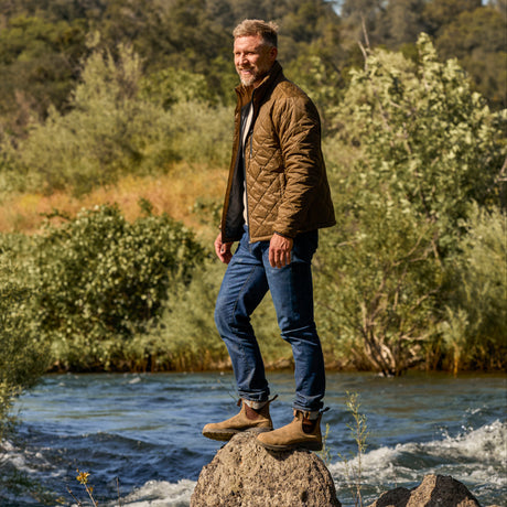Men's Apex Quilted Puffer Jacket - Bark color_bark