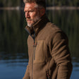 Men's Dire Wolf II Grid Fleece Jacket - Bark - M #color_bark