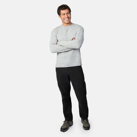 Men's FreeCycle® Sueded Spacedye Long Sleeve Crew Neck