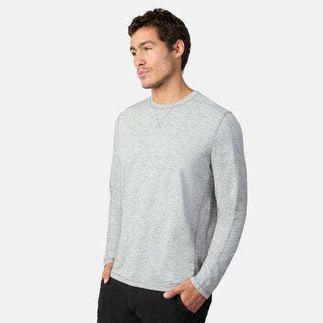 Men's FreeCycle® Sueded Spacedye Long Sleeve Crew Neck
