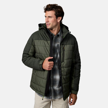 Men's Traverse Stretch Mixed Media Puffer Jacket