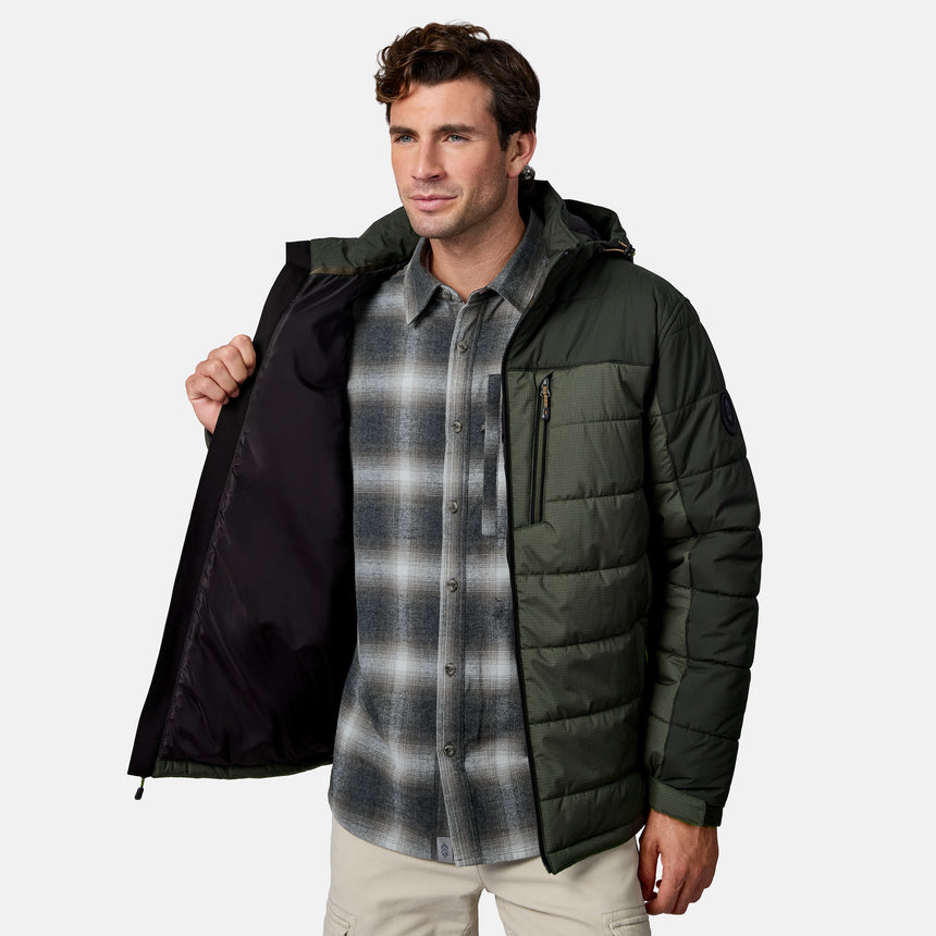 Men's Traverse Stretch Mixed Media Puffer Jacket
