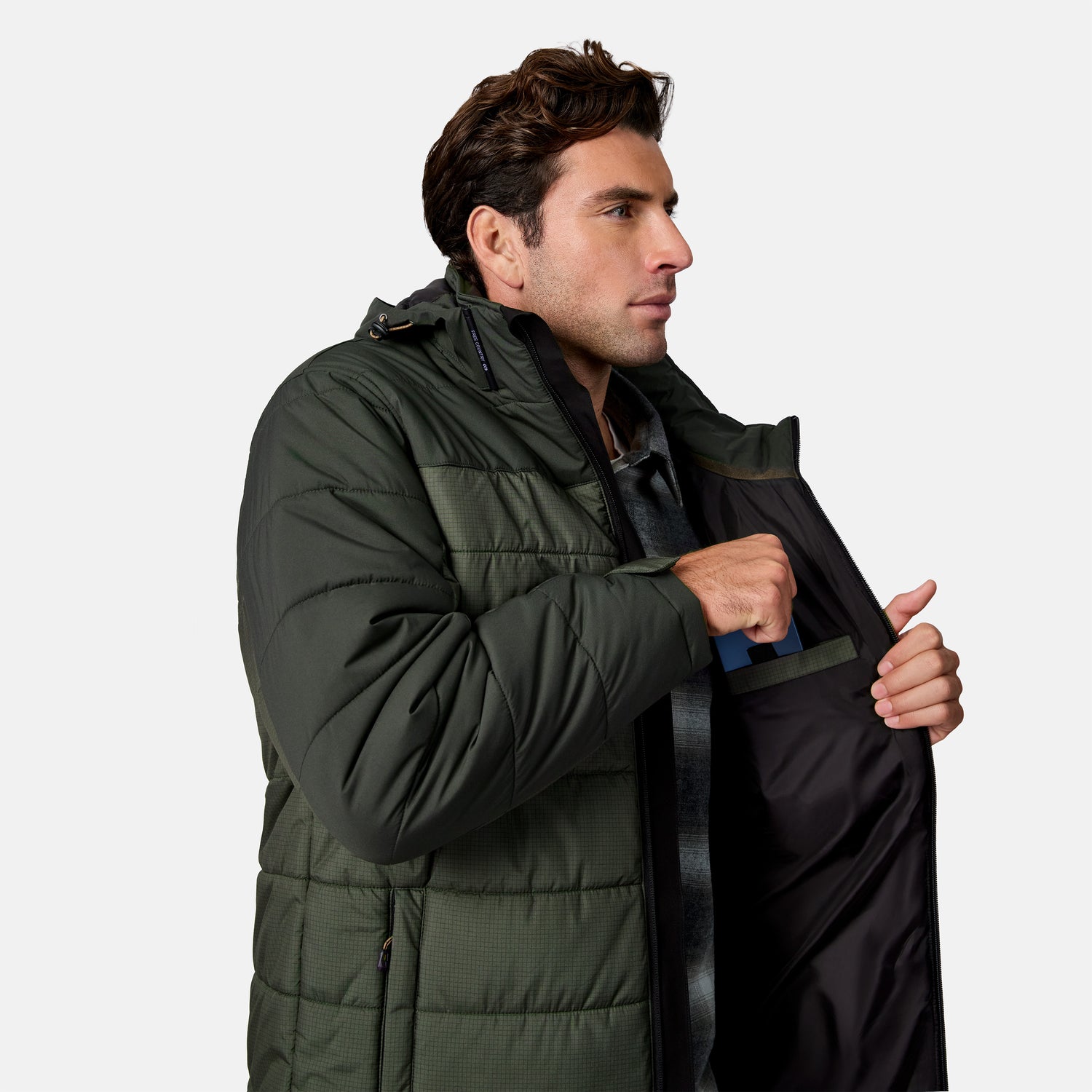 Men's Traverse Stretch Mixed Media Puffer Jacket