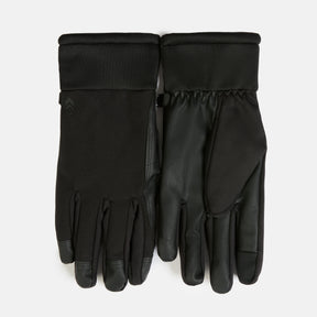 Black Aquarius Men’s Super Softshell® Gloves featuring Thinsulate insulation, textured palm panels, and reinforced fingertips.