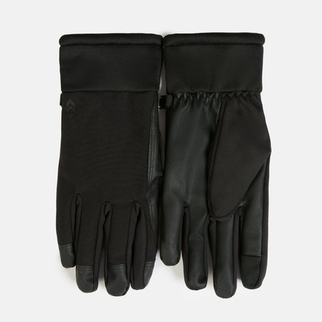 Black Aquarius Men’s Super Softshell® Gloves featuring Thinsulate insulation, textured palm panels, and reinforced fingertips.