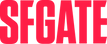 a red text on a black background