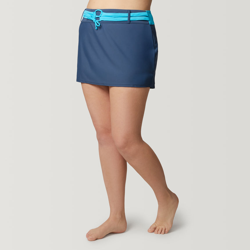 Women's Plus Size Drawstring Swim Skirt
