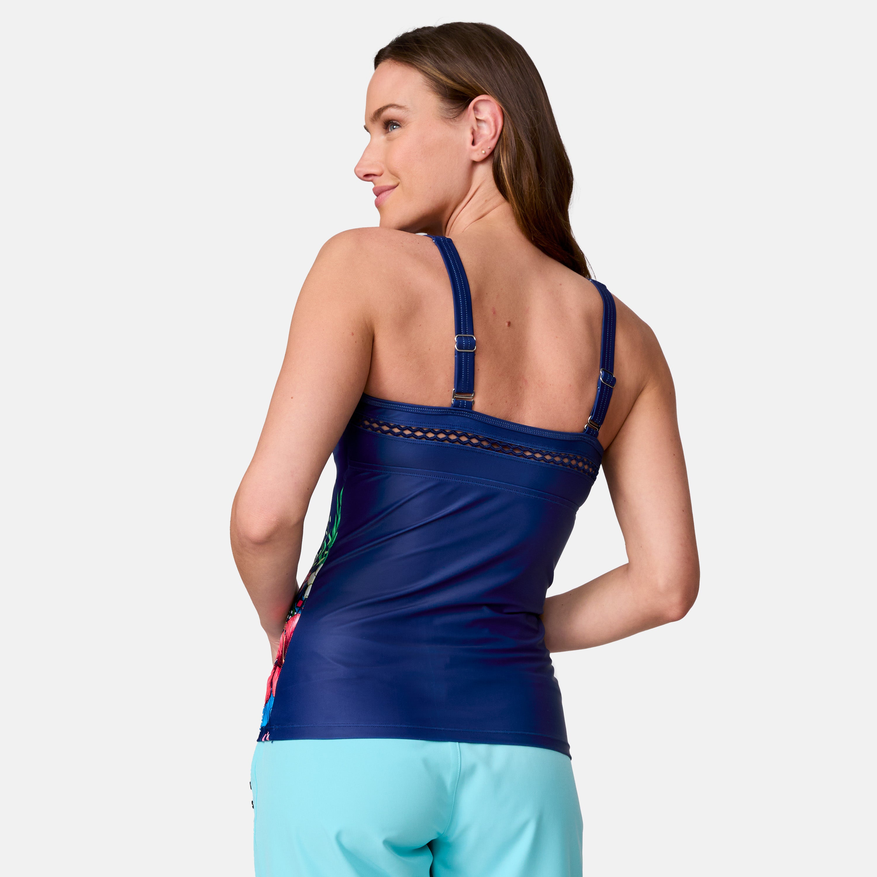 Shop Seashore Blossom High Neck Women's Tankini | Free Country