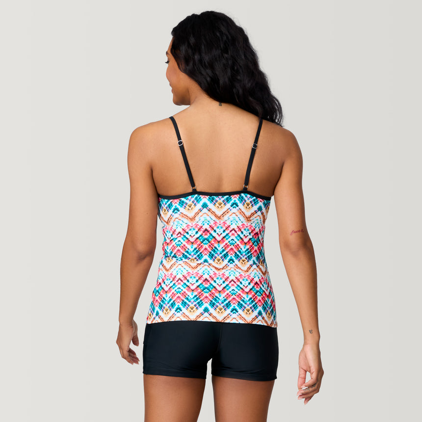 Women's Zigzag Zest 2-in-1 Keyhole Tankini Top