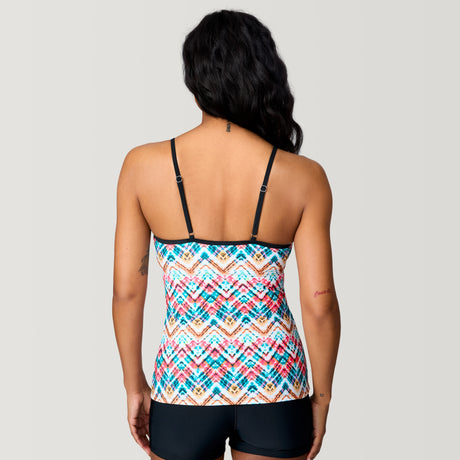 Women's Zigzag Zest 2-in-1 Keyhole Tankini Top