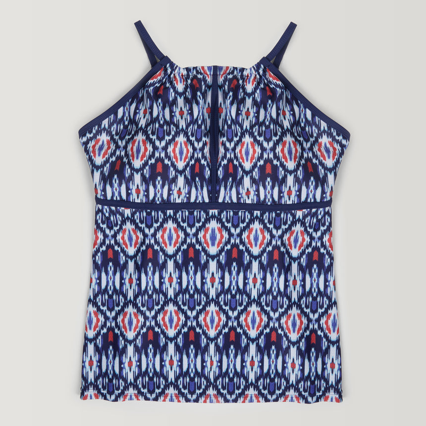 Women's Cascade Ikat 2-in-1 Keyhole Tankini Top
