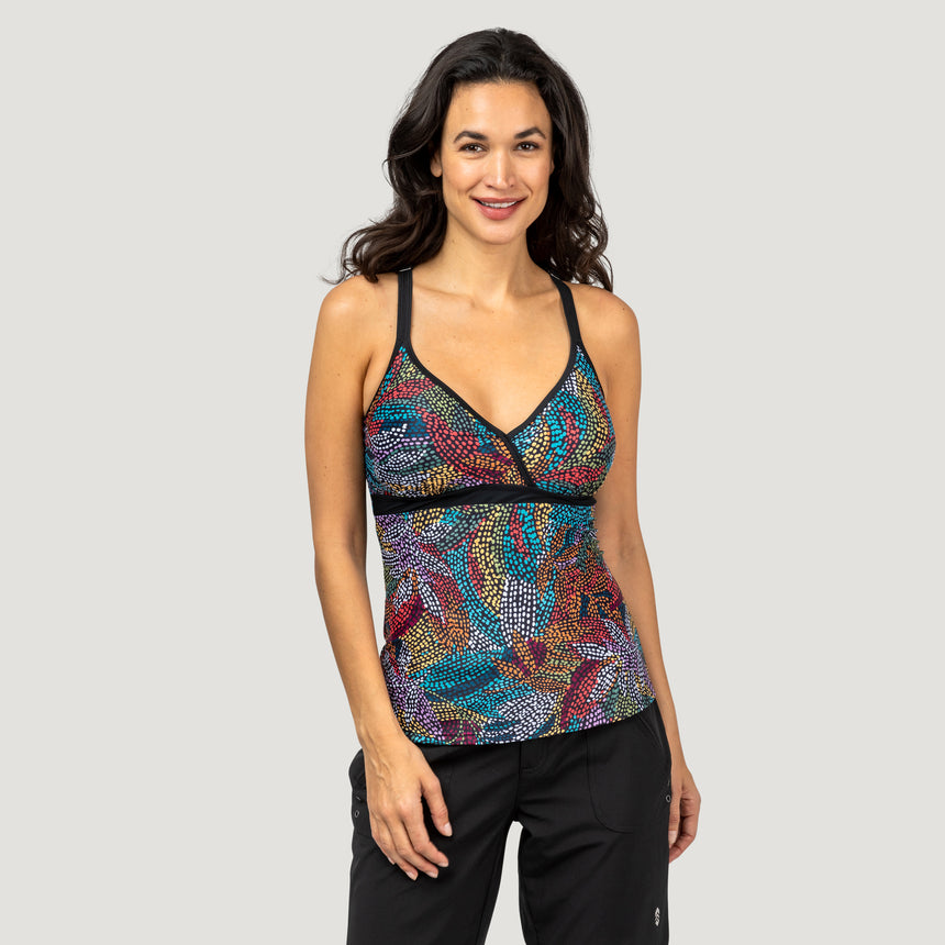 Women's Fresco Macrame Back Tankini Top